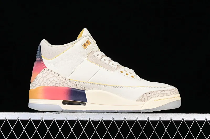 All categories Air Jordan Jordan series basketball shoes Air Jordan 3 pure original J.Balvin x Air Jordan 3 Retro AJ3 Joe 3 rainbow gradient FN0344-901
